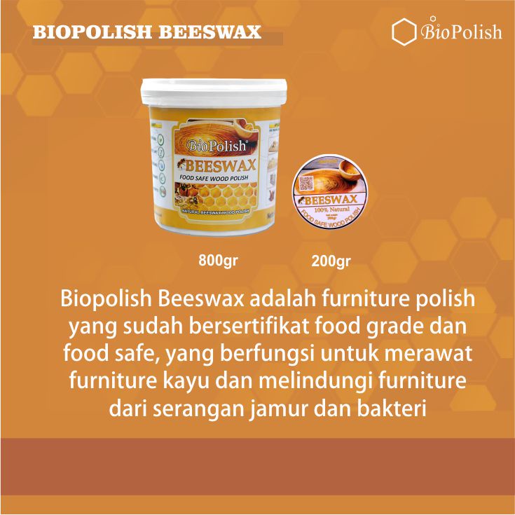 Jual Biopolish Beeswax for Wood Food Safe - Perawatan Wooden