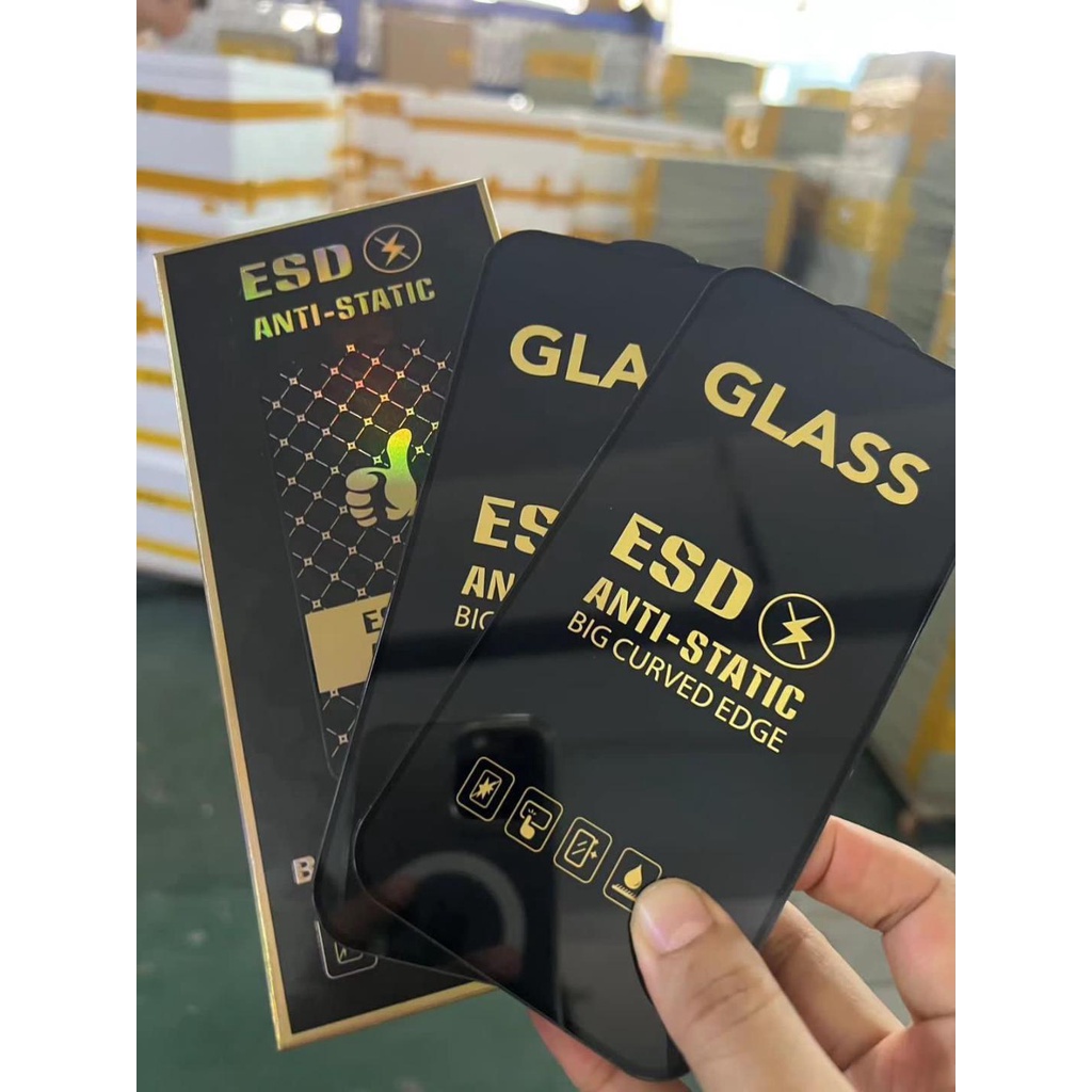 Tempered Glass Full ESD Anti Static NEW (Harap Beli Packing Tambahan biar  Aman)