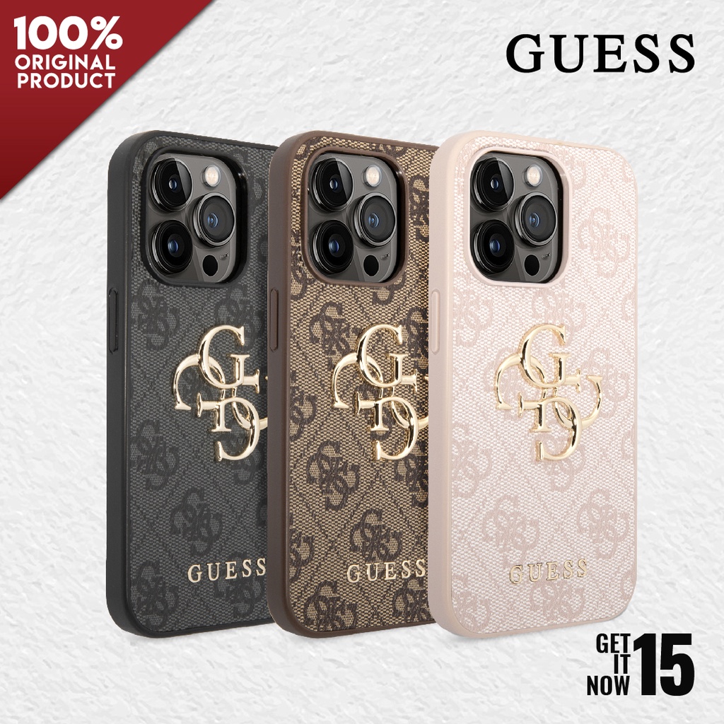 Jual Case iPhone 15 / Plus / Pro / Pro Max GUESS PU 4G Metal Logo | Shopee  Indonesia