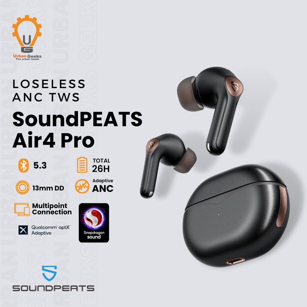 SoundPEATS Air 4 Pro ANC: 330 mAh - AptX - 88 ms