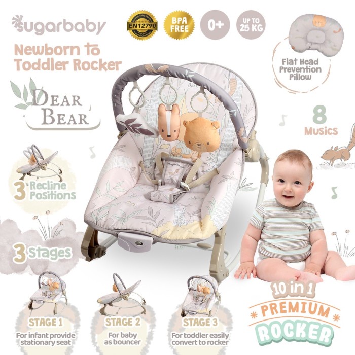 Bouncer sugar cheap baby untuk newborn