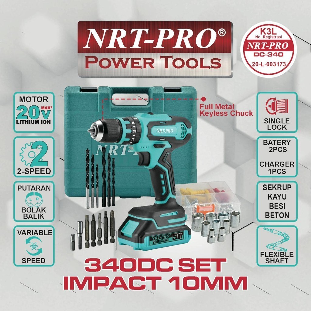 Cordless nrt store dc340 set 20v